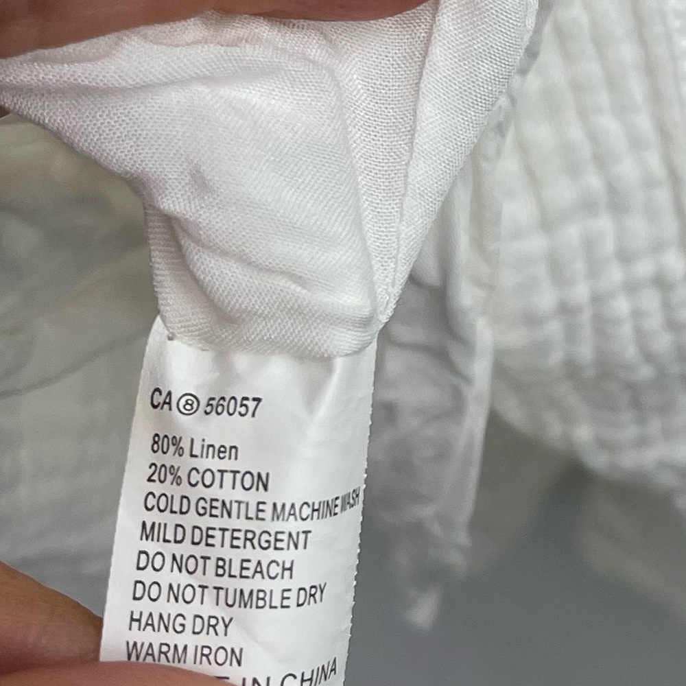 Petal & Pup Dress Long Sleeve Linen Dress Size 0 in Ivory - Picture 4 of 5